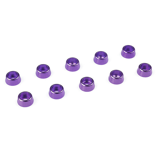Corally Aluminium Washer for M2.5 Socket Head Screws Od=7mm Purple 10Pcs C-31262