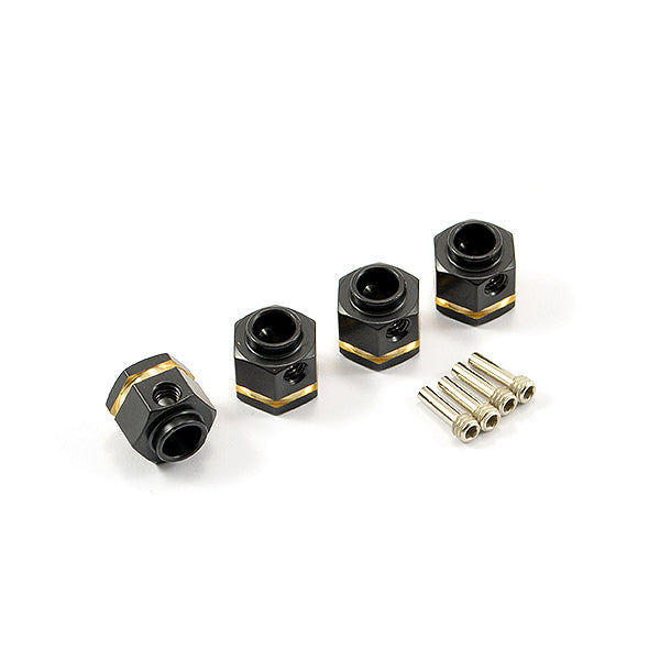 Fastrax TRX-4 Brass Hex Wheel Hubs V2 +5mm (4) FTTX341BR