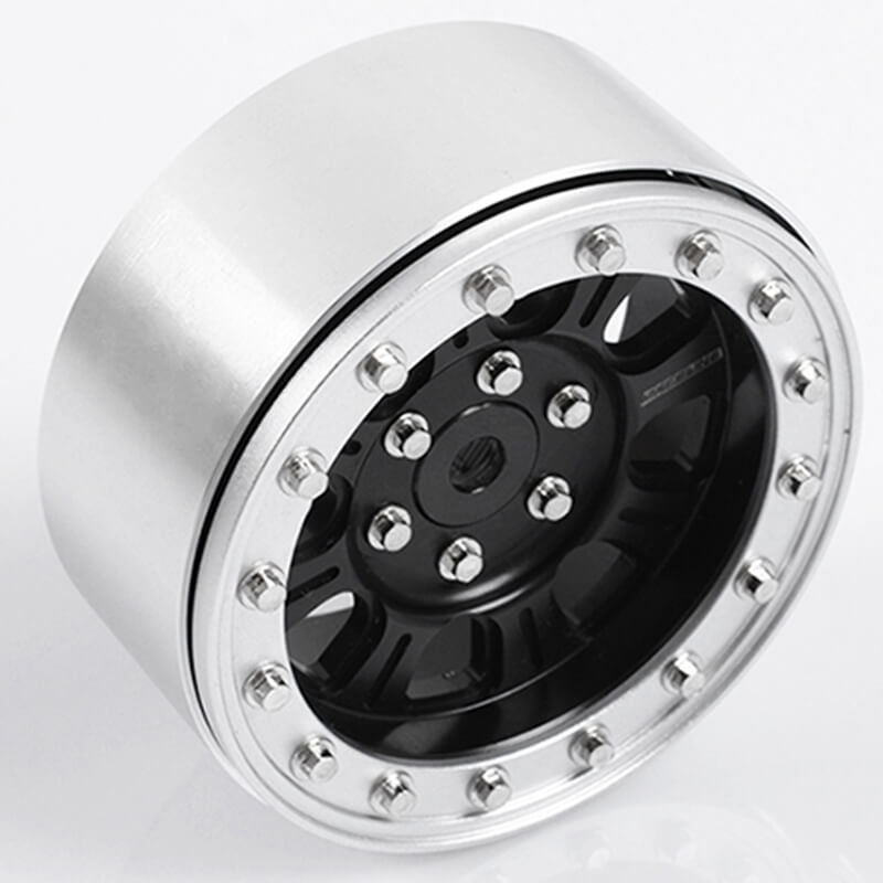 RC4WD Raceline Monster 2.2" Beadlock Wheels (Black/Silver) Z-W0195