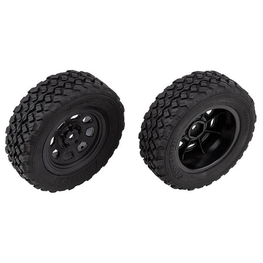 Team Associated Pro2 LT10SW Front Wheels & Tyres Mounted AS72113