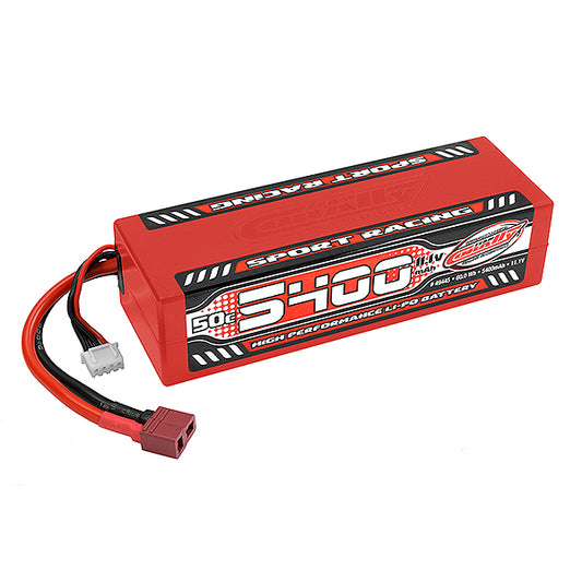 Corally Sport Racing 50C LiPo Battery 5400mAh 11.1V Stick 3S Hardwire T-Plug C-49445