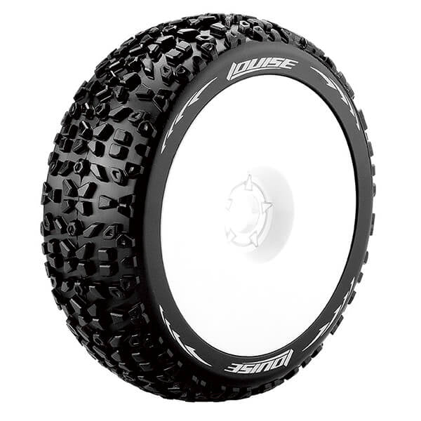 Louise RC B-Mazinger 1:8 Fr/Rr Soft Hex 17mm White L-T3108SW