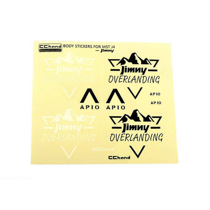 RC4WD Overlanding Decal Sheet for MST 4WD Off-Road Car Kit w/J4 Jimny Body