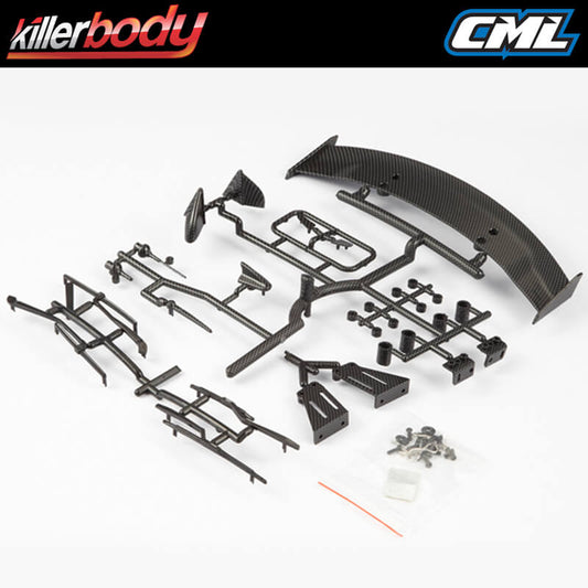 Killerbody 1:10 TC Basic Plastic Parts (Carbon Fiber Finish) KB48506