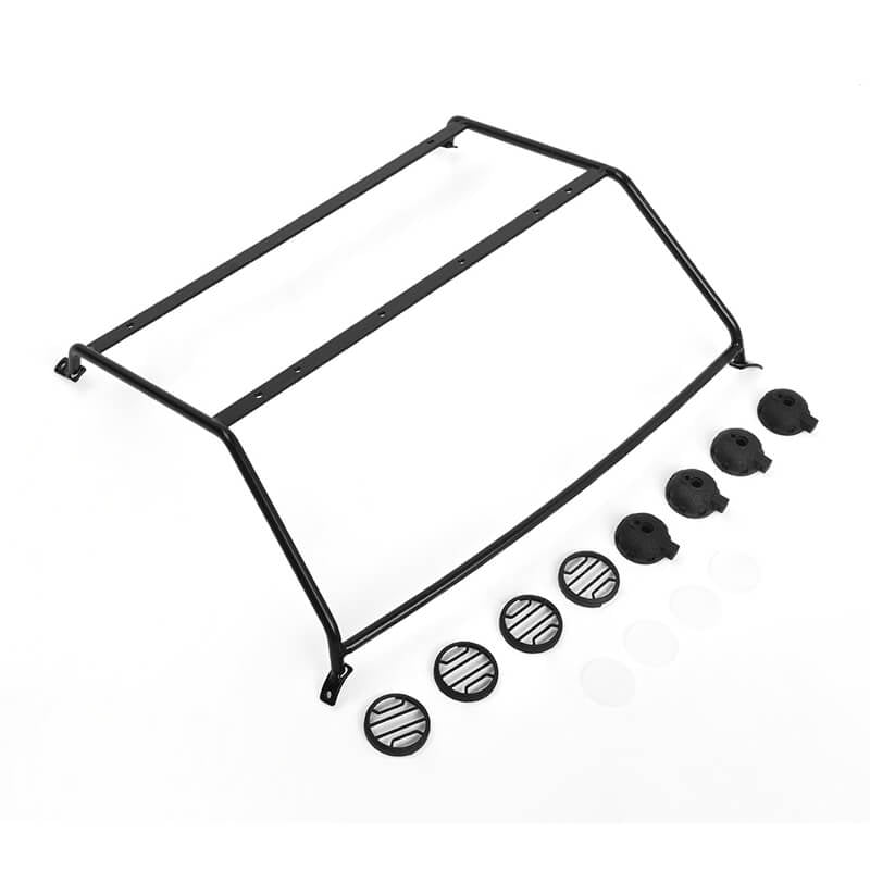 RC4WD Exterior Steel Roll Cage w/Lights for Vanquish VS4-10 Origin Halfcab Body (Black)