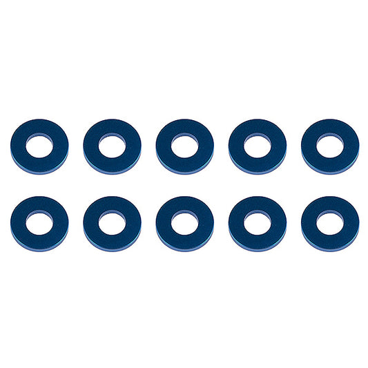 Associated Washers 7.8 X 3.5 X 1.0mm Blue Aluminium (10) AS31388