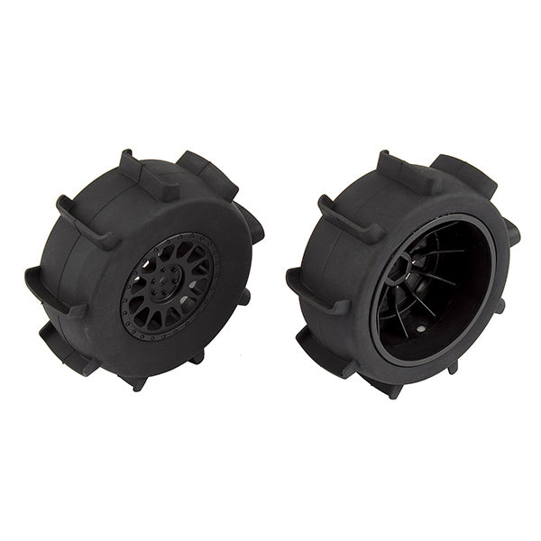 Team Associated Sand Paddle Rear Tyres On Method Sc Wheel AS71062