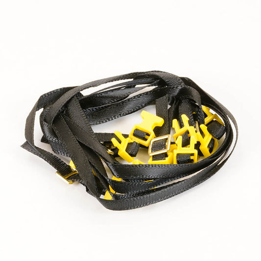 Fastrax Adjustable Luggage Buckle Straps 400mm 5Pc-Yellow FAST2314Y