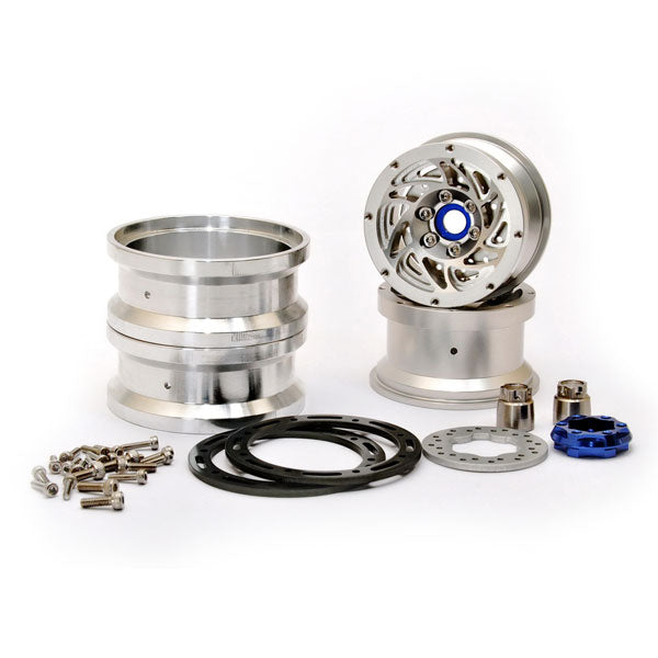 HoBao Dc-1 CNC Alum. Beadlock 1.9" Wheels Silver H230118S