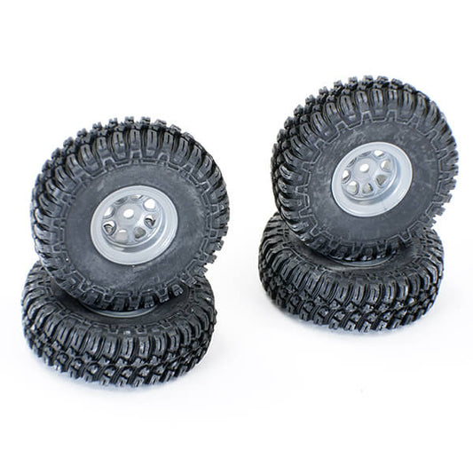 FTX Outback Mini X 2.0 Finder Mounted Tyres/Grey Wheels FTX9374GY