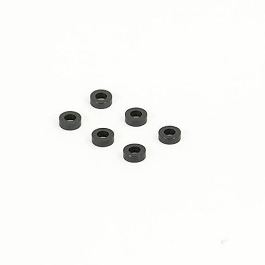 Centro Black M3 Flat Washer 5.75mm X 2.0mm (6) C0635-4