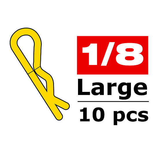 Corally Body Clips 45 Bent Large Gold 10pcs C-35124