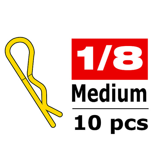 Corally Body Clips 45 Bent Medium Gold 10pcs C-35114