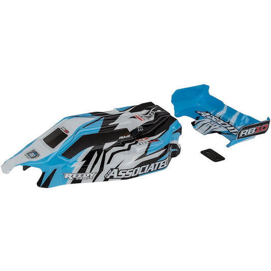 Team Associated RB10 RTR RC Car Body & Wing Blue AS72017
