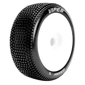 Louise RC B-Viper 1:8 Fr/Rr Super Soft Hex 17mm White L-T3194VW