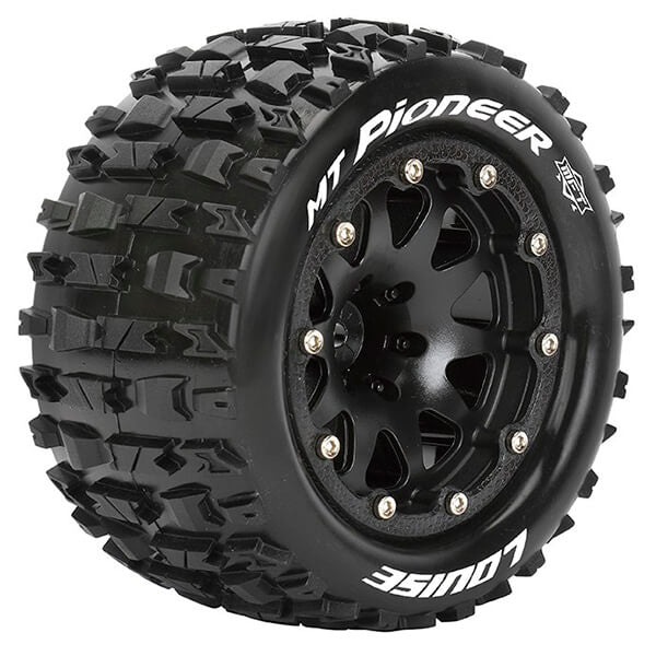 Louise RC MT-Pioneer 1:10 Soft Bead-Lock/0 Offset Hex 12mm Black L-T3308SB