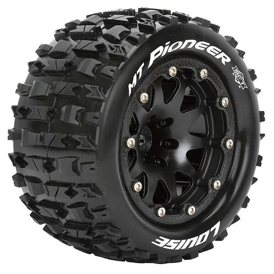 Louise RC MT-Pioneer 1:10 Soft Bead-Lock/0 Offset Hex 12mm Black L-T3308SB