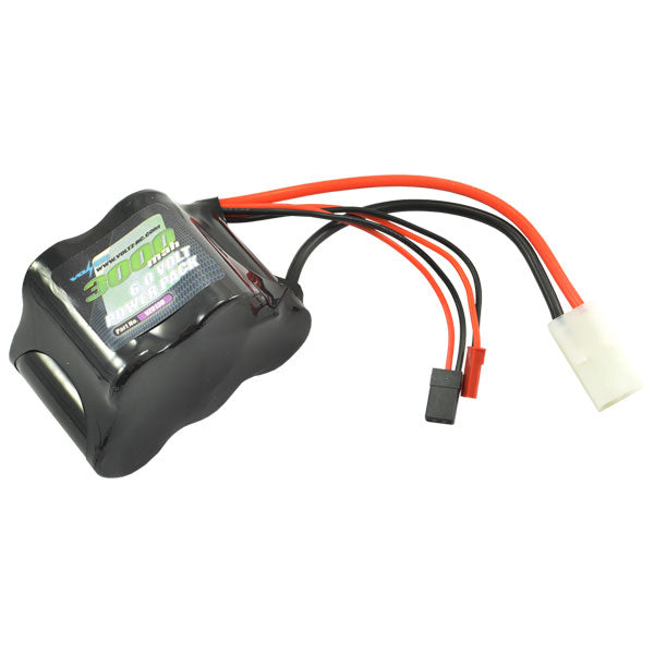 Voltz 3000mAh 6.0V Receiver Sub-C Pack Hump Battery w/Bec/Jr Plug