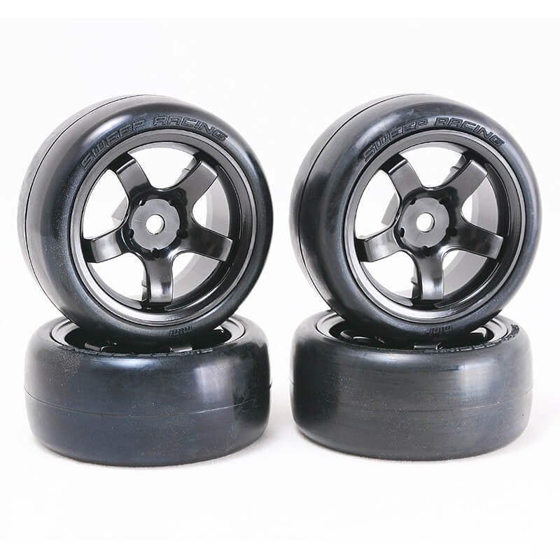 Sweep D-High End Compound Mini Tyres Pre-Glued 36Deg 4Pcs D-MN36PG