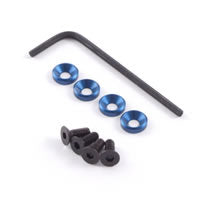 Fastrax M3 Engine Mounts w/F.H.Screws Blue FAST147