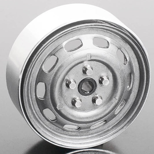 RC4WD Stamped Steel 1.7" 10-Oval Hole Wheels (Plain) Z-W0312
