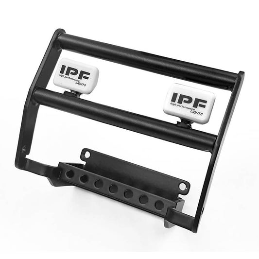 RC4WD Steel Push Bar Front Bumper w/IPF Lights for 1985 Toyota 4Runner Hard Body