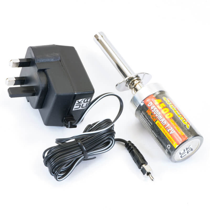 Fastrax High Capacity 4500mAh Glow Starter and Charger (Uk Plug) FAST50HC