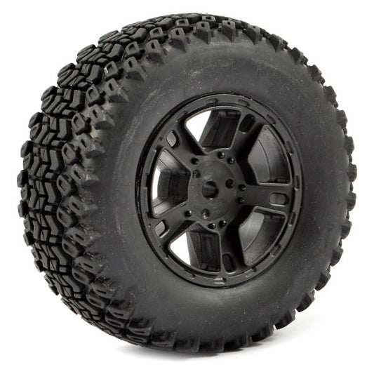 Fastrax 1:10 Sc Zigzag Mounted 5-Spoke Black (Slash Rr/Blitz) FAST1111B