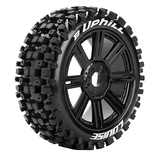 Louise RC B-Uphill 1:8 Fr/Rr Soft Hex 17mm Spoke Black L-T3271SB