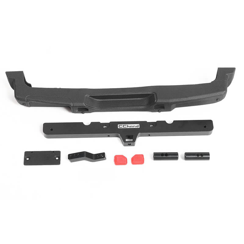 RC4WD Oem Rear Bumper w/Tow Hook + License Plate Holder for Axial 1:10 SCX10 III Jeep Jlu Wrangler