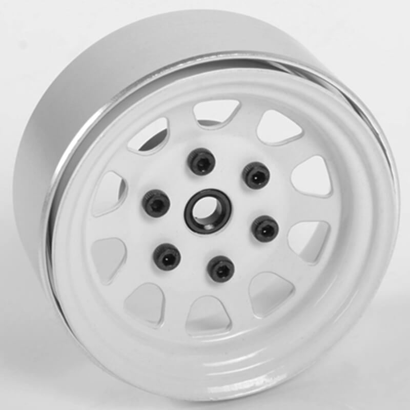 RC4WD Stamped Steel 1.7" Beadlock Wagon Wheels (White) Z-W0269