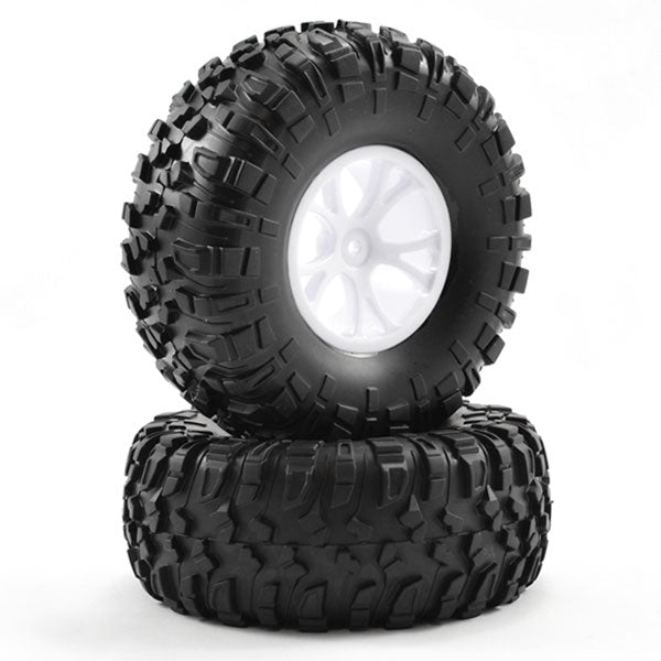 FTX Outlaw Pre-Mounted Wheels & Tyres - White FTX8335W