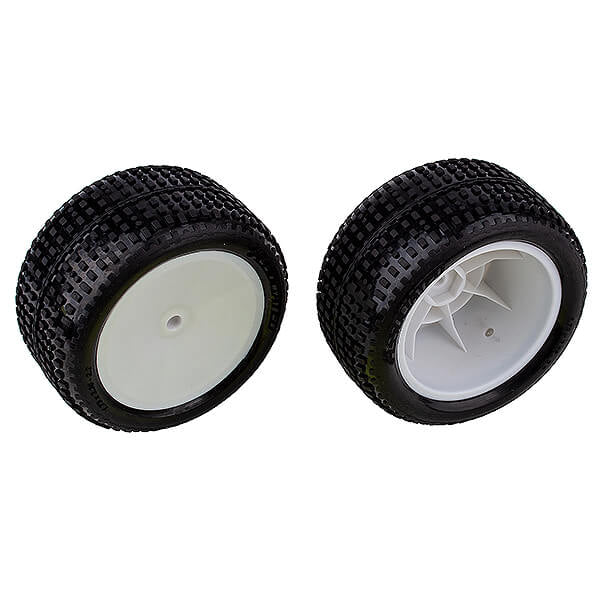 Associated RB10 RTR RC Car Front Wheels & Tyres Mounted AS72018