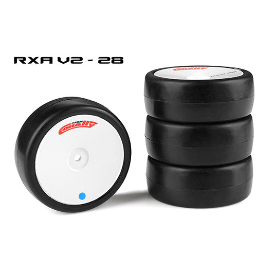 Corally Attack Rxa V2 Rubber Tyres 1:10 Ep Touring 28 Shore Asphalt 4Pcs C-14753-28