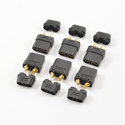 Centro Xt-90 Black Female Connectors (6Pc) C0356