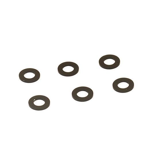 Centro Black M3 Flat Washer 5.75mm X 0.5mm (6) C0635-1