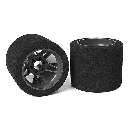 Corally Attack Foam Tyres 1:8 SSX8 32 Shore Rear 72mm Carbon Flex Rims 2Pcs C-14718-32