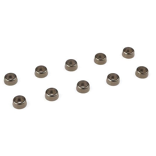 Corally Aluminium Washer for M2 Socket Head Screws Od=6mm Gun Metal 10Pcs C-31253