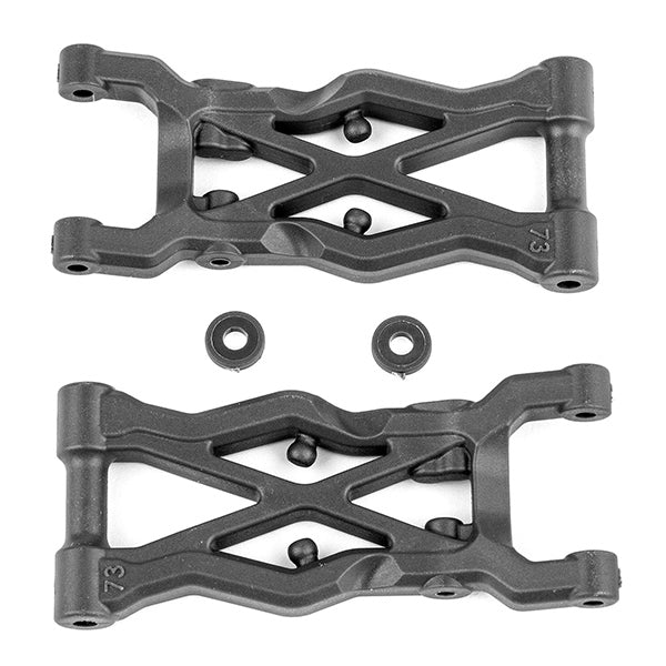 Team Associated B6.3 Ft 73mm Rear Suspension Arms Carbon Fibre AS91873