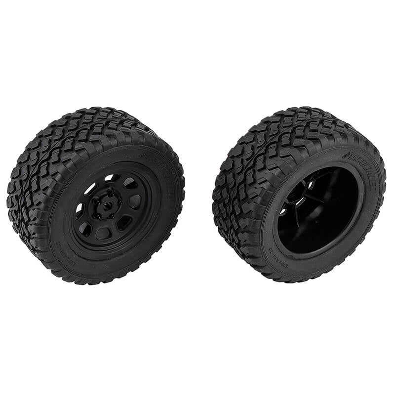 Team Associated Pro2 LT10SW Rear Wheels & Tyres Mounted AS72112