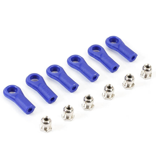 Fastrax Rose Joints (6) Blue w/Balls FAST46B