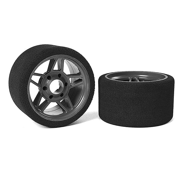 Corally Attack Foam Tyres 1:8 SSX8 35 Shore Front 65mm Carbon Flex Rims 2Pcs C-14713-35