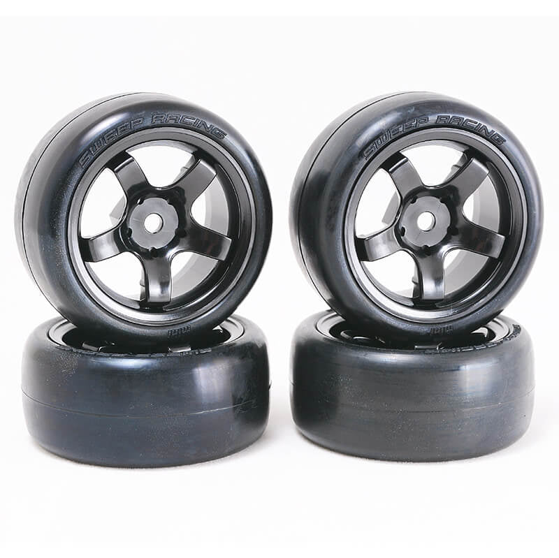 Sweep D-High End Compound Mini Tyres Pre-Glued 32Deg 4Pcs D-MN32PG