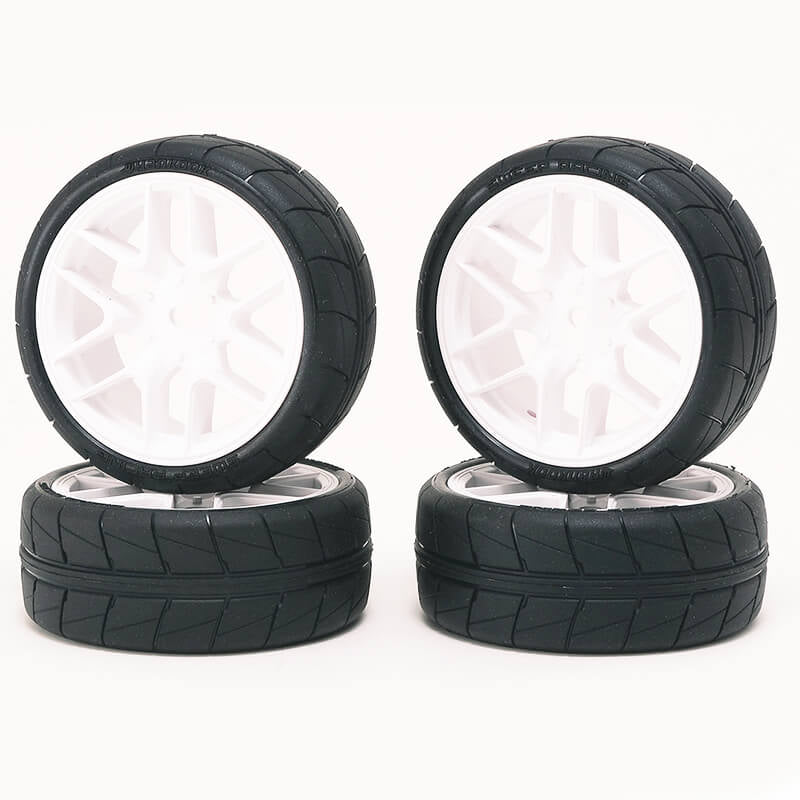 Sweep Hankook Tread 32Deg 24mm D-Compound Glued Tyres 12 Spoke SSF-D32AWPG