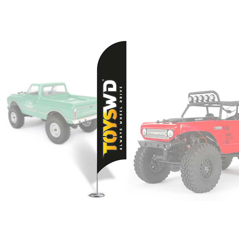 Crawler Park Toyswd 1:24 Scale Beach Flags (2pcs) TWD240013