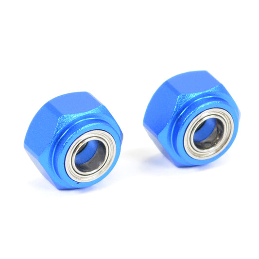 Fastrax Aluminium Front Wheel 12mm Hex Adaptors w/Brg (Pr) Blue FAST0177B