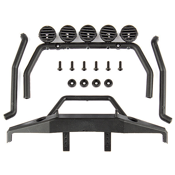 Associated CR12 Roll Bar and Bumper (Black) AS41067