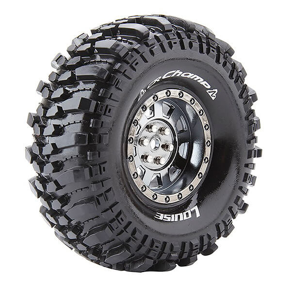 Louise RC Cr-Champ 1:10 Super Soft Black Chrome Hex 12mm L-T3231VBC