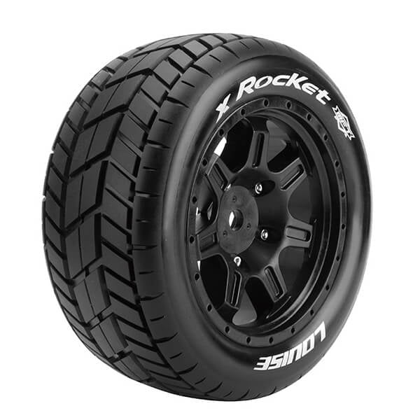Louise RC X-Rocket Black Mounted Arrma Kraton 8S Hex 24mm L-T3295BM