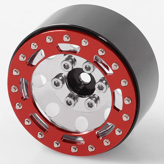 RC4WD Tro 1.7" Stamped Steel Beadlock Wheels (Red/Chrome) Z-W0225